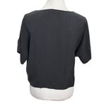 Everlane  The Cupro Tie Front Dark Grey Short Sleeves Lightweight Women’s Size 2 Photo 3