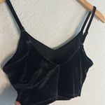 Athleta Elation Velvet Crop Athletic Bra Top Black Small Athleisure Yoga Barre Photo 4