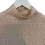 White House | Black Market WHBM NWT ribbed mock neck cashmere blend long sleeve color Heather rose smoke XL Photo 3