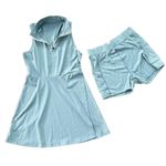Womens Tennis Golf Workout Pickleball Athletic Dress Size Large with Shorts Blue Photo 0