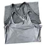 Under Armour  Tank Top Lot of‎ Two Athletic Racerback Workout Gray Medium Photo 0