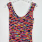 STAUD Gardenia Melange Mini Tank Dress in Pink Multi Sweater Size Medium M EUC Photo 7
