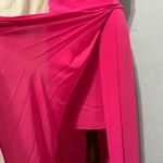 Halston Heritage $395 HALSTON Asymmetric Draped Gown Azalea Pink Halter Neck Tie Back Size 8 Prom Photo 7