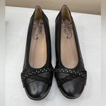 Abeo Nellie Pumps Sz 9.5N Slip On Leather Career Wear Academic Professional Black Photo 2