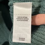 Lucky Brand  Back Lace Pullover Ribbed Knit Cotton Sweater in Sage Hue size S Photo 11