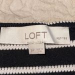 Loft  Womens Cap Sleeve Casual Top Shirt Striped Cut Out Back Small‎ Petite Black Photo 4