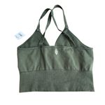 Free People Movement Women’s M/L Good Karma Racerback Crop Moss Green Yoga New Photo 7