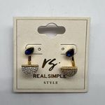 Real Simple RS blue and pave semi circle earrings style number R1211 Photo 9
