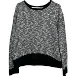 Talula  Sweater Knitted Pullover Boat Neck Box Fit Long Sleeve Gray Black Medium Photo 0