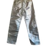ZARA NWT  The Boy Boy Fit Silver Relaxed Fit Straight Leg Mid Waist Jeans Photo 13