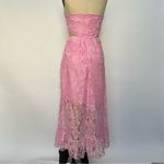 Gianni Bini Pink Strapless Lace Dress Photo 3