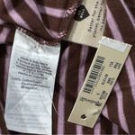 Madewell NEW  Whisper Cotton Rib-Crewneck Tee Stripes Brown Purple Women’s Small Photo 3
