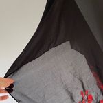 Jessica McClintock  Black Poncho with Red Floral Design Photo 9