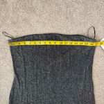Naked Wardrobe  Strapless Lurex Tube Dress Gunmetal Silver 1X Photo 6