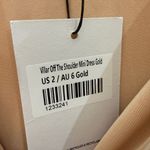 Princess Polly NWT  Villar Off The Shoulder Mini Dress Gold Size 2 Photo 7