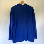 Lands' End royal blue open cardigan cotton women's size XL casual warm top Photo 6