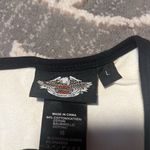 Harley Davidson 1/4 zip knit shirt. Like new. Size large. White Photo 2