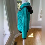 The North Face Oso Hoodie Teal Blue and Black Fleece Full Zip Jacket Size Small Photo 2