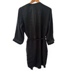Madison Studio Intimates Womens Size Small Black Penny Lace Trim Robe Photo 1