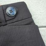 Dalia Collection Pinstripe Flare Dress Pants wiih Button Detail on Waist Black Size 10 Photo 9