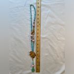 Katerina Psoma Vintage Lariat Necklace unique and Rare, Parrot and Flora Green Photo 6