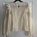 EXPRESS NWT Lace Long Sleeve Ruffle Shoulder Top Photo 3