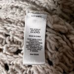 EXPRESS  Cream Wool Blend Loose Knit 3/4 Sleeve Open Front Cardigan Sweater Photo 8