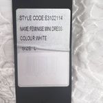 Elliatt  Feminise Textured‎ Puff Sleeve Mini Dress Large White New Photo 6