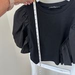On Twelfth  Black Ruffle Sleeve Cropped Top Size Small Photo 9
