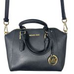 Michael Kors  Ciara Medium Saffiano Leather Black Satchel Crossbody Purse Bag Photo 0