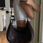 Coach East/West Purple Brown Harley Hobo Pebble Leather Python Embossed Bag Photo 1