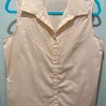 Preview International VTG ‘90s Light Pink Sleeveless Collared Button-Up Blouse Photo 9