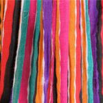 1980s Vintage Rainbow Striped High Rise Midi Skirt Medium 28" Retro Colorful Pink Photo 2