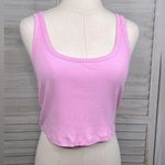 Old Navy  Stretchy Ribbed Cropped Tank Top Pink-Medium Photo 0