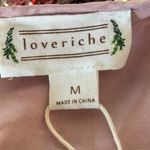 Loveriche Puff Sleeve Multicolor Geometric Sequin Pattern Mini Dress, Medium Pink Photo 7