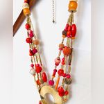 Chico's Chico’s | Orange&Pink Beaded Opera Necklace Photo 4