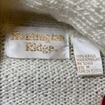 80s VINTAGE WESTERN CREAM KNIT FRINGE CARDIGAN SWEATER COWGIRL BOHO CHIC White Size M Photo 4