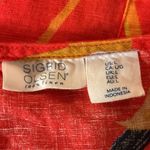 Sigrid Olsen  Women's 100% Linen Sleeveless Floral Print Mini Dress Size Large Photo 8