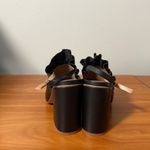 Nanette Lepore  Madeline Block Heel Black Slingback Peep Toe Square Toe Ruffle 10 Photo 4