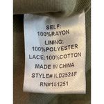 Ivy May Sage Green V Neck Maxi Dress with Lace Detailing Size Medium Photo 4