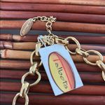 Talbots  Gold and Orange Necklace with Amber Cabochons Photo 3