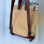 LL Bean Tan Corduroy and Lather Backpack Purse Photo 7