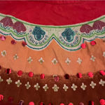 BOGO TravelSmith Bohemian Wrap Sequin Floral Midi Skirt Red Photo 3