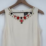 Vince Camuto  Sheath Dress Womens 4 Multicolor Villa Print Lined‎ Beaded Back Zip Photo 2