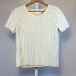 Liz Claiborne  Cream Crew Neck Sweater Photo 0