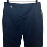 Ralph Lauren NWT Lauren Women’s Double Faced Stretch Cotton Pants Navy Blue 12 Photo 3
