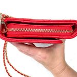 Badgley Mischka  Red Vegan Faux Leather Shoulder Bag Crossbody Purse Photo 2