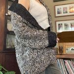 Vintage crinkled silk animal print oversized jacket mob wife aesthetic Size XL Photo 0