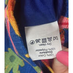 J Crew Floral Shift‎ Dress ($118) Size 2 Tropical Floral Resort Palm Leaf Preppy Blue Photo 9