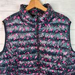 Woman Within size 1X Floral Print Quilted Puffer Vest Zip Up Photo 2